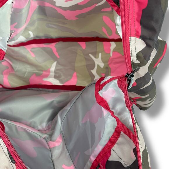 Lug Puddle Jumper Carry All Travel Tote Bag Pink Brown Camo Print 14X15X7 - Picture 5 of 8